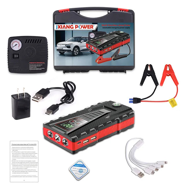 1200A Car Jump Starter Power Bank 32800mAh For 4L/6L