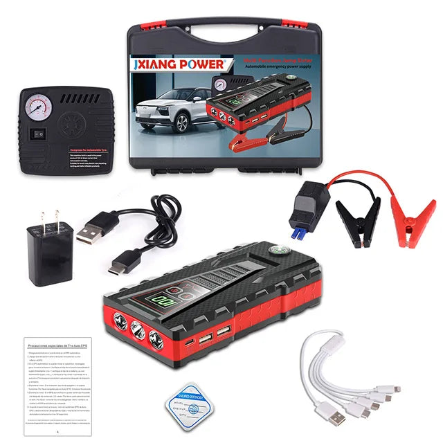 1200A Car Jump Starter Power Bank 32800mAh For 4L/6L