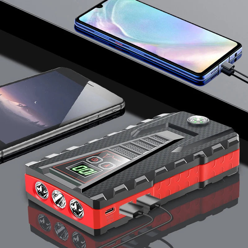 1200A Car Jump Starter Power Bank 32800mAh For 4L/6L