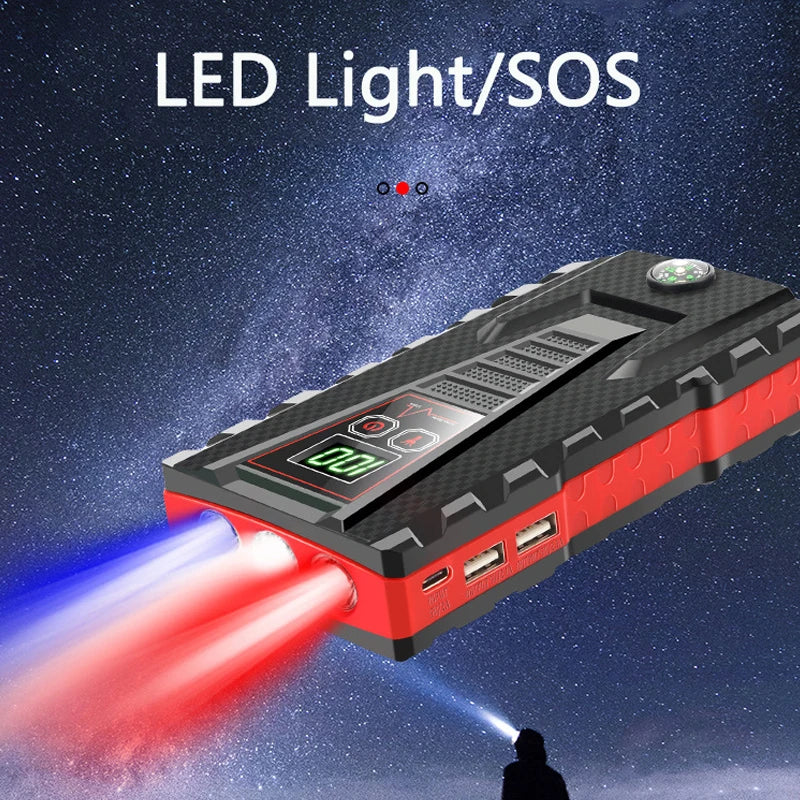 1200A Car Jump Starter Power Bank 32800mAh For 4L/6L