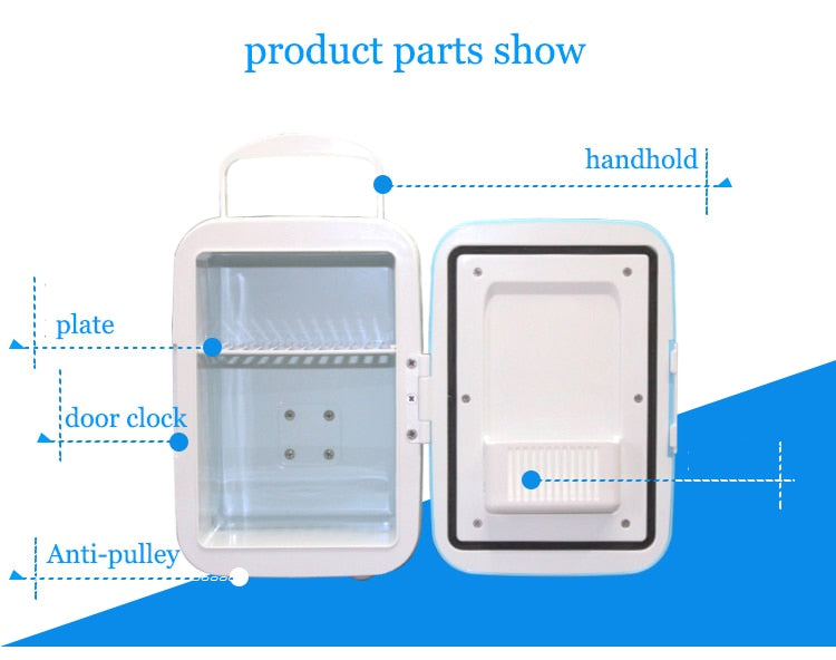 4L Mini Electric Fridge Dual Use for Car and Home