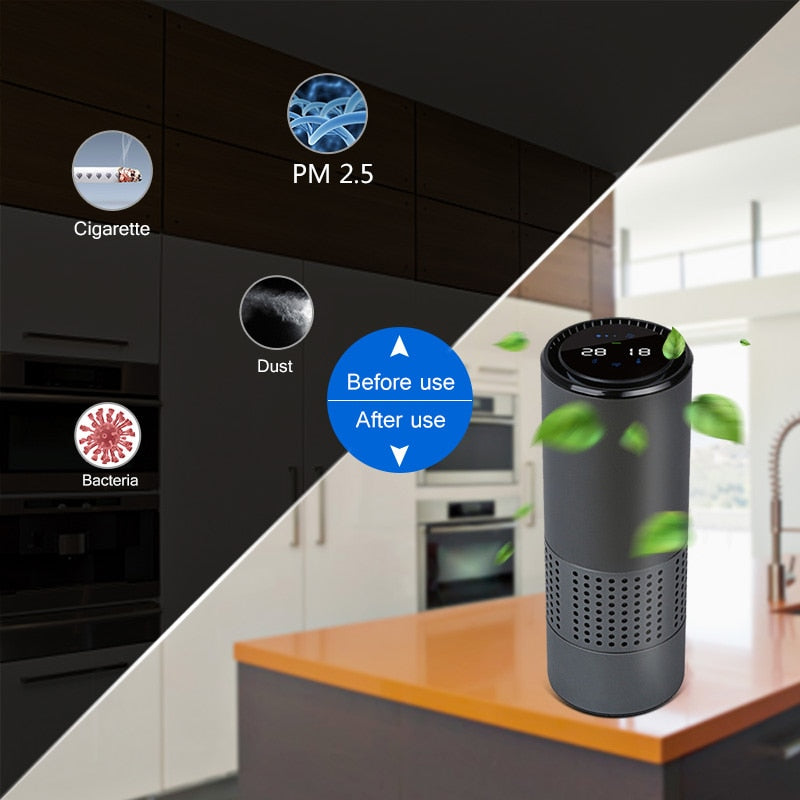Air Purifier with HEPA Filter Fresh Air Anion for Car Home Office