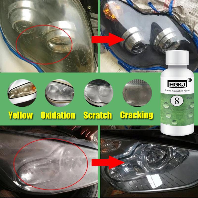 20/50ML Car Headlight Cleaning Fluid Repair Renovation HGKJ-8