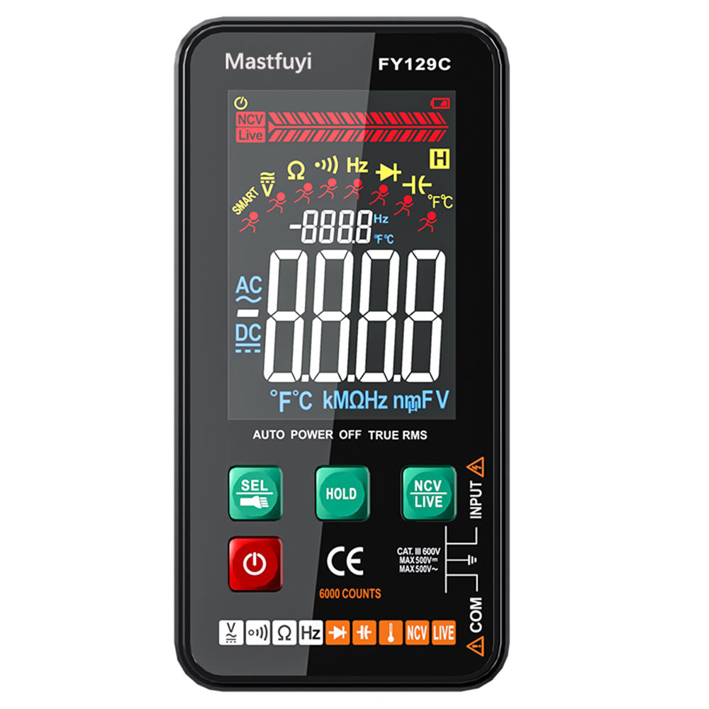 Digital Multifunction Multimeter Large Screen Smart Electrical AC DC Multimeter Auto identification