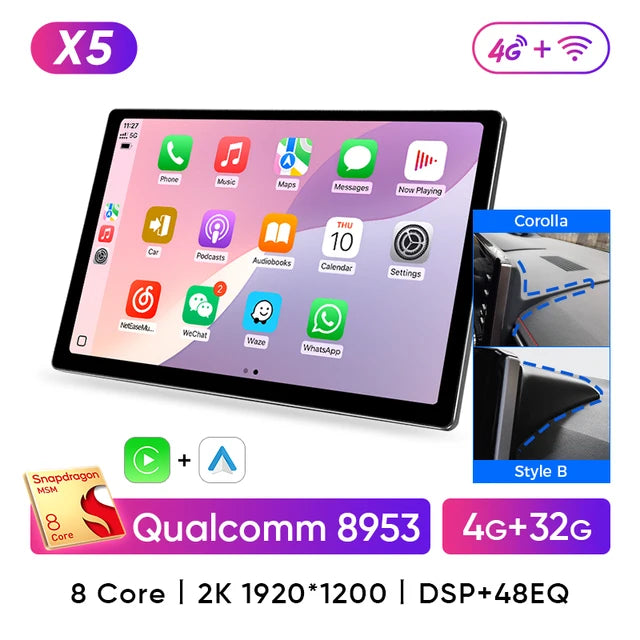 Ainavi 13.1 Inch For Toyota Corolla 2019 2021 2022 RAV4 RAV 4 2020 2023 Car Radio Carplay Android Auto Multimedia Player