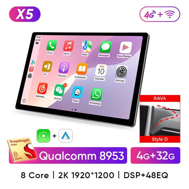 Ainavi 13.1 Inch For Toyota Corolla 2019 2021 2022 RAV4 RAV 4 2020 2023 Car Radio Carplay Android Auto Multimedia Player