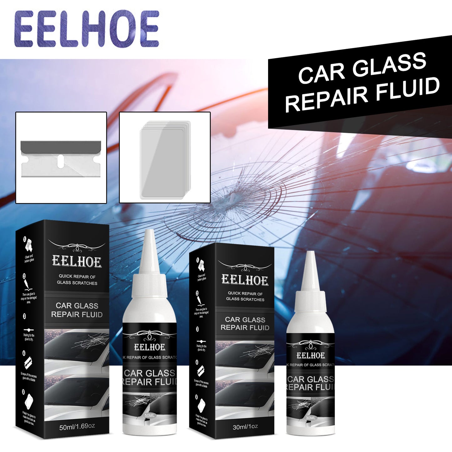 Windshield Repair Glue, Crack Repair Adhesive Glue