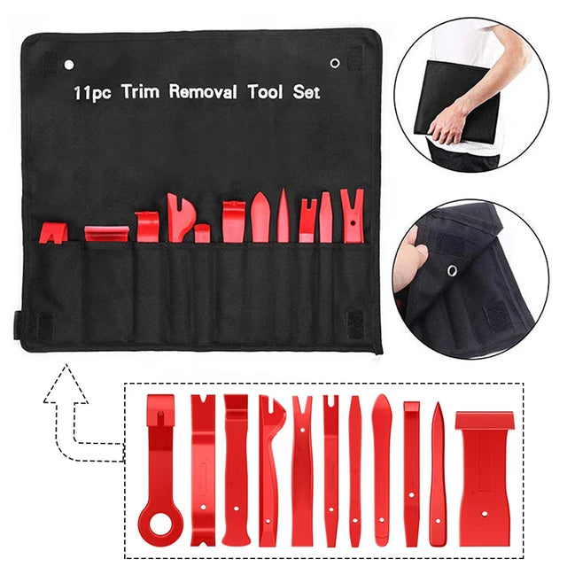 Car repair tool: fastener rivet, door panel, trim removal, car interior disassembly, lever removal