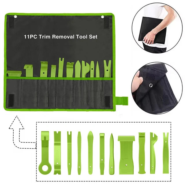 Car repair tool: fastener rivet, door panel, trim removal, car interior disassembly, lever removal