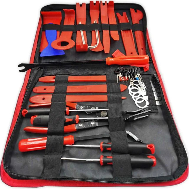 Car repair tool: fastener rivet, door panel, trim removal, car interior disassembly, lever removal