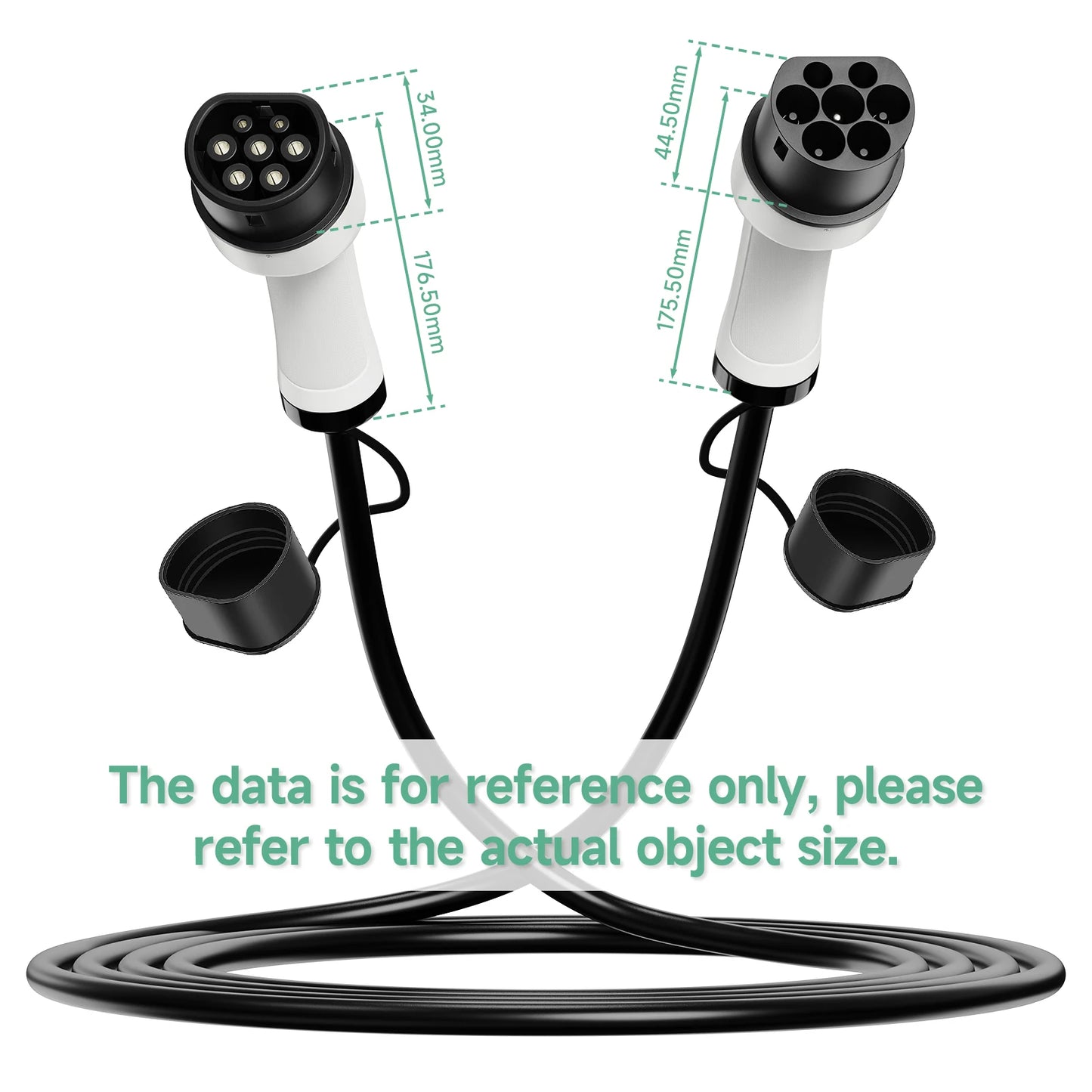 EV Charging Cable Kit: 16A-32A Single-Phase/Three-Phase 22KW IEC62196 Electric Car Charger EVSE