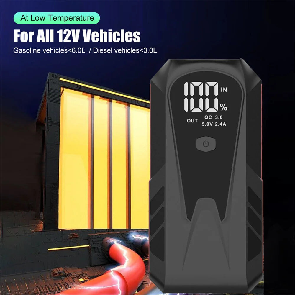 Démarreur de batterie de voiture 800 A, banque d'alimentation portable