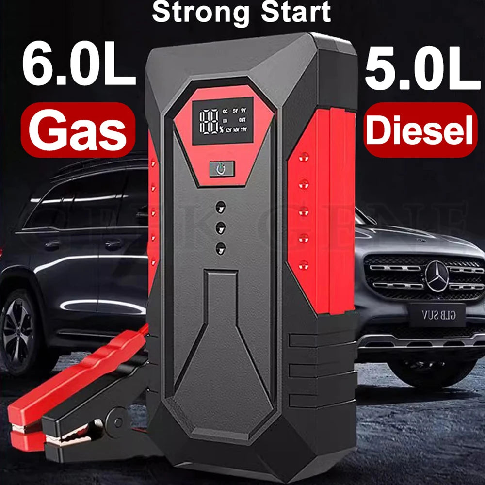 1200A Jump Starter with LED Start, Digital Display Battery Charger, Backup Battery.