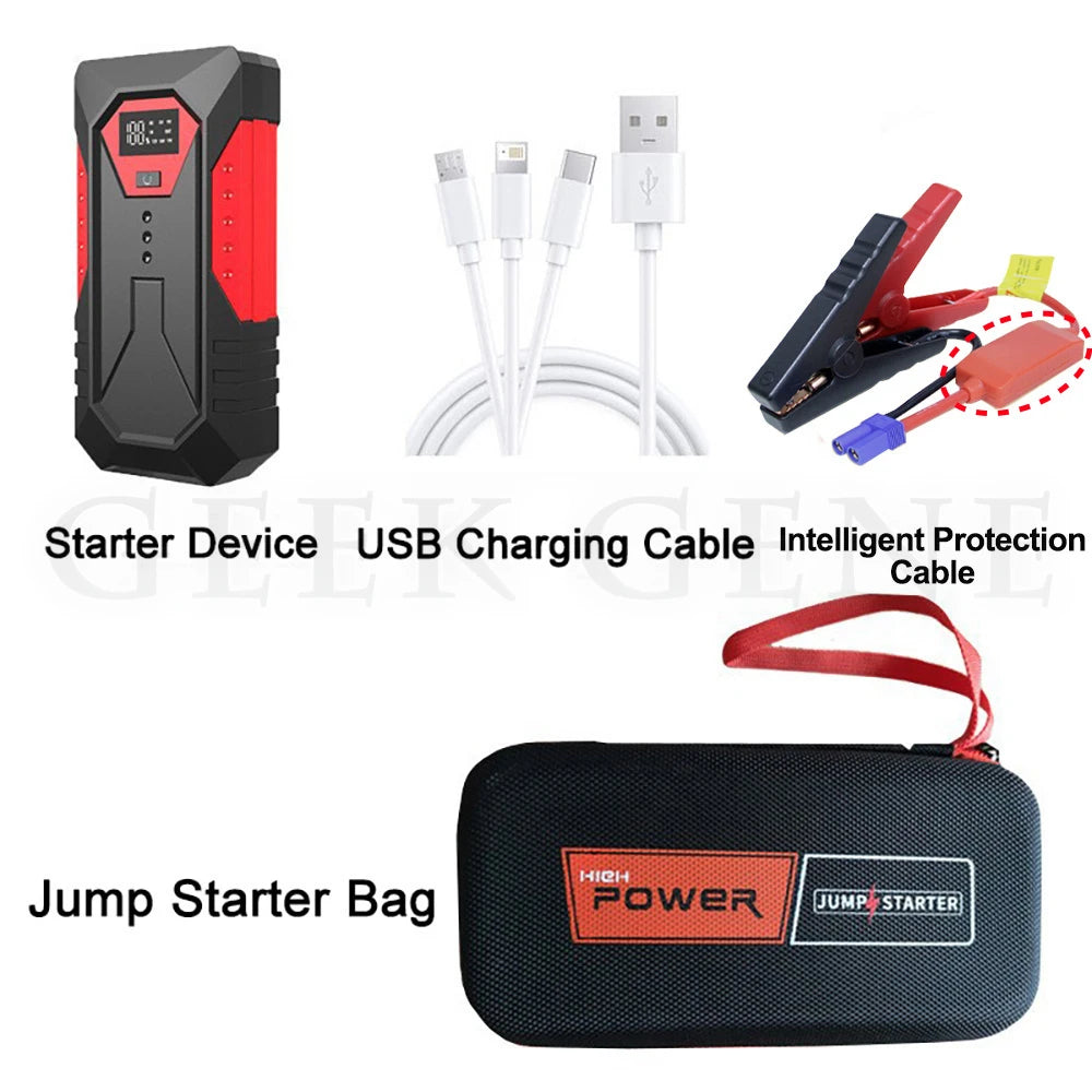 1200A Jump Starter with LED Start, Digital Display Battery Charger, Backup Battery.
