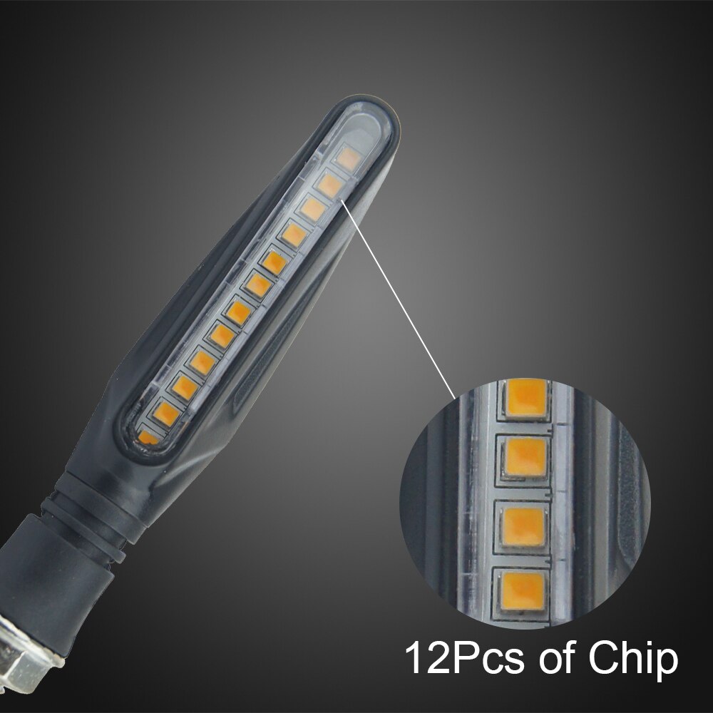 2PCS LED Motorcycle Turn Signal Light 12 SM IP68