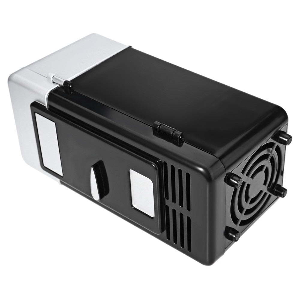 Mini car refrigerator with internal LED light 2 in 1 use with USB