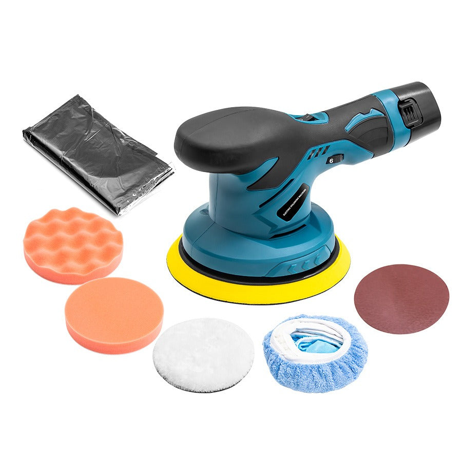 12V Cordless Polisher with Lithium Battery - Portable Polishing Machine for Cars, Ceramics and Tiles
