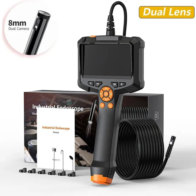 Industrial Endoscope for Car, 4.3 inch IPS Screen Camera IP67 Waterproof HD1080P 8mm