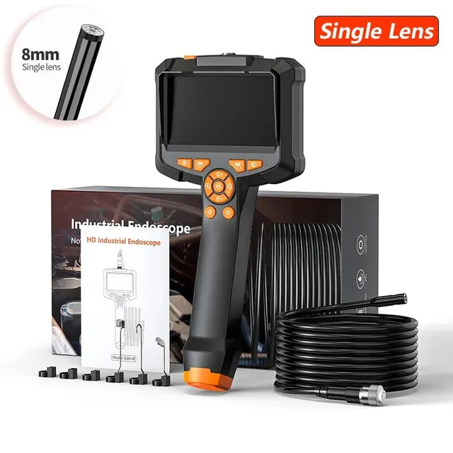 Industrial Endoscope for Car, 4.3 inch IPS Screen Camera IP67 Waterproof HD1080P 8mm