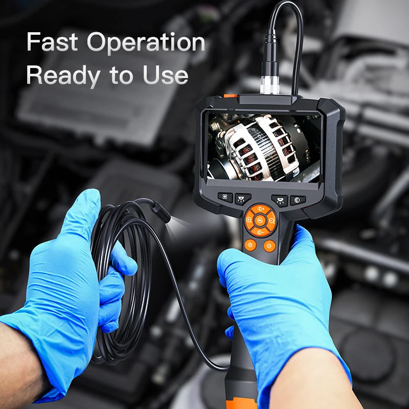 Industrial Endoscope for Car, 4.3 inch IPS Screen Camera IP67 Waterproof HD1080P 8mm