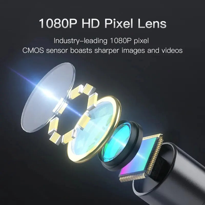 Industrial Endoscope for Car, 4.3 inch IPS Screen Camera IP67 Waterproof HD1080P 8mm