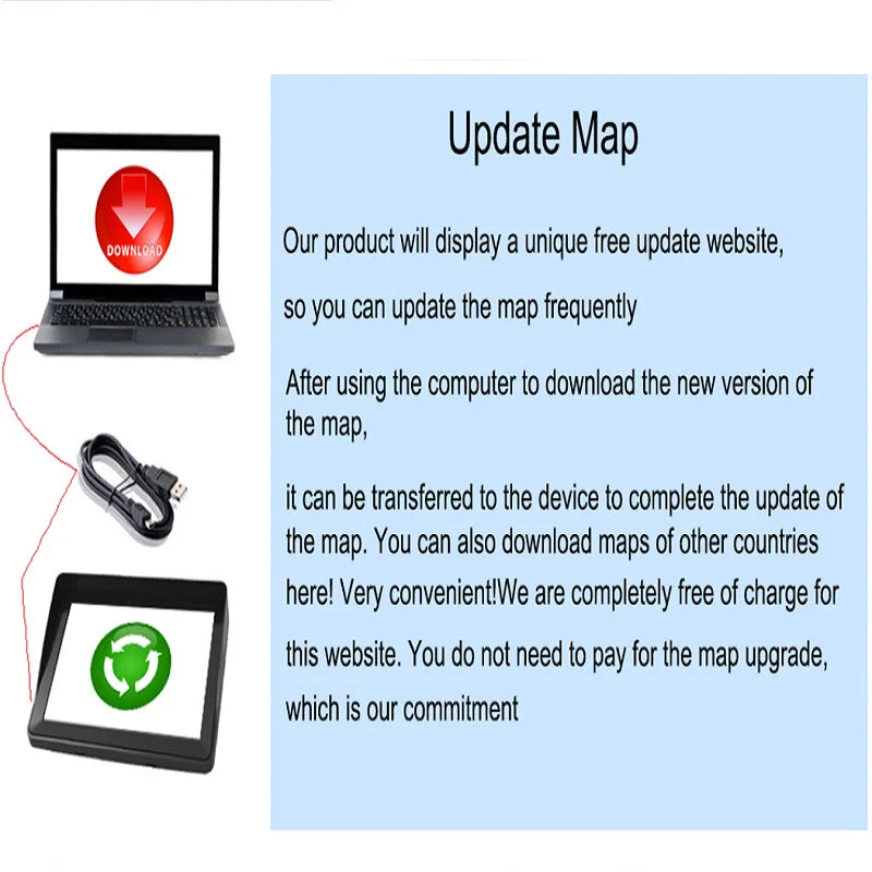 HD Car GPS Navigator: 5" Display, FM, Bluetooth, AVIN, Latest Maps and Truck Navigation