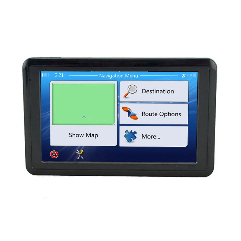 HD Car GPS Navigator: 5" Display, FM, Bluetooth, AVIN, Latest Maps and Truck Navigation