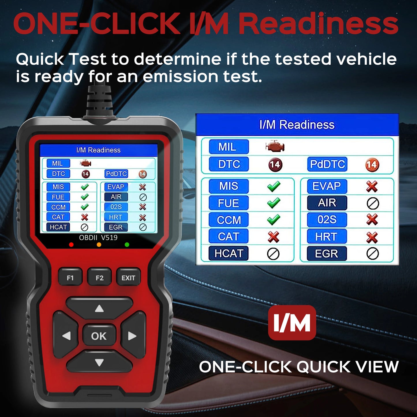 OBD2 Scanner Live Data OBDII Diagnostic Code Reading Tool for Professional Mechanic