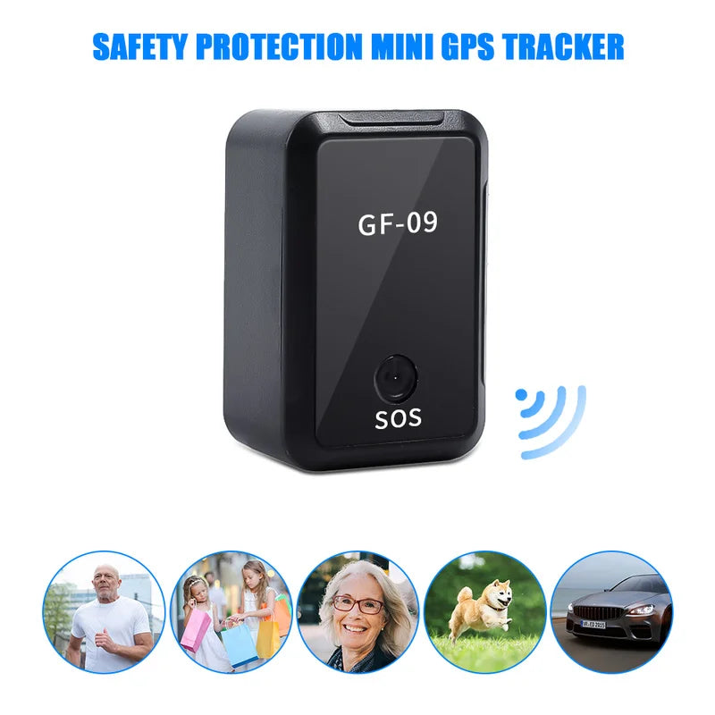 GF09-Traceur GPS pour Voiture, Dispositif Antivol, Localisateur de Véhicule Statique Vocal, Anti-Perte pour Enfant, Animal de Compagnie