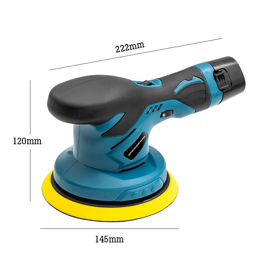 12V Cordless Polisher with Lithium Battery - Portable Polishing Machine for Cars, Ceramics and Tiles