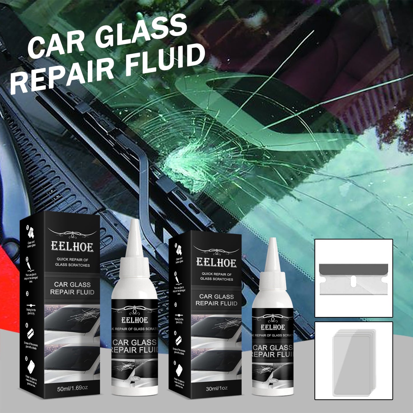Windshield Repair Glue, Crack Repair Adhesive Glue