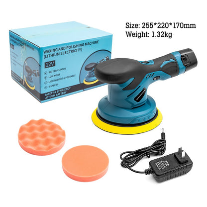 12V Cordless Polisher with Lithium Battery - Portable Polishing Machine for Cars, Ceramics and Tiles