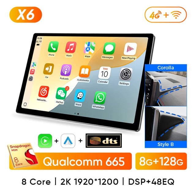 Ainavi 13.1 Inch For Toyota Corolla 2019 2021 2022 RAV4 RAV 4 2020 2023 Car Radio Carplay Android Auto Multimedia Player