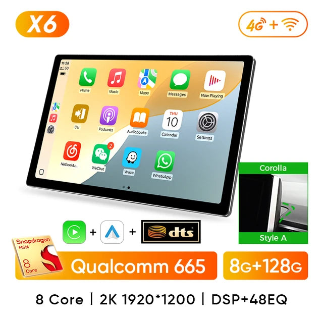 Ainavi 13.1 Inch For Toyota Corolla 2019 2021 2022 RAV4 RAV 4 2020 2023 Car Radio Carplay Android Auto Multimedia Player