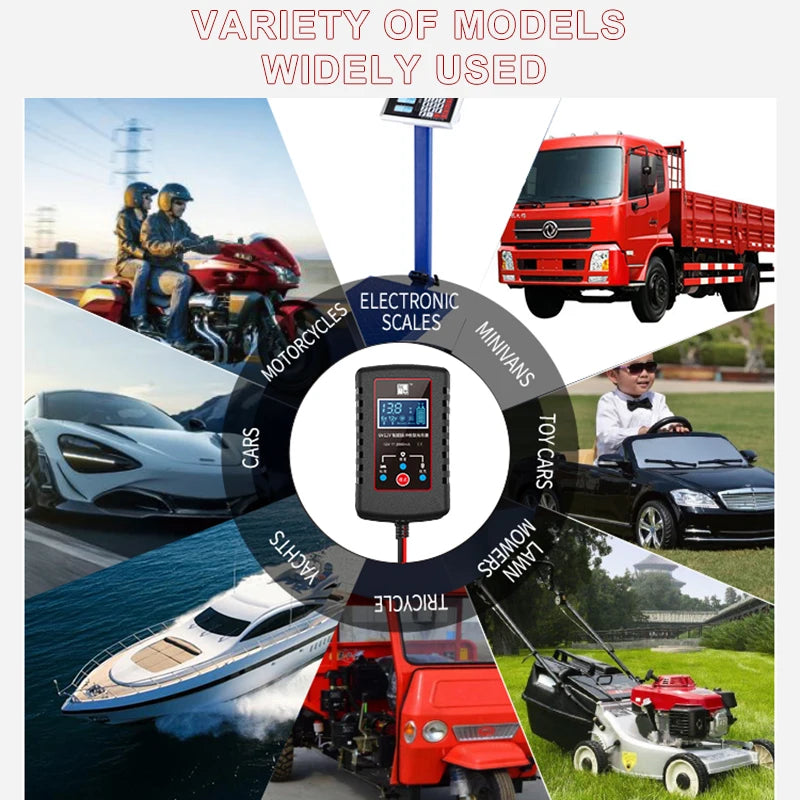 Smart Car Battery Charger: Automatic Float Charger for AGM, GEL, Lead-Acid Batteries
