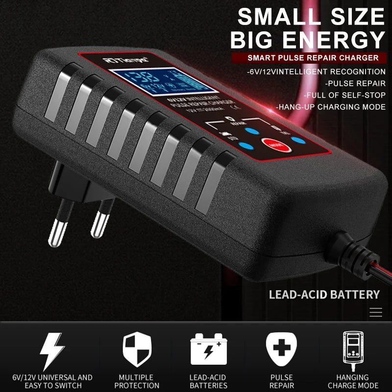 Smart Car Battery Charger: Automatic Float Charger for AGM, GEL, Lead-Acid Batteries