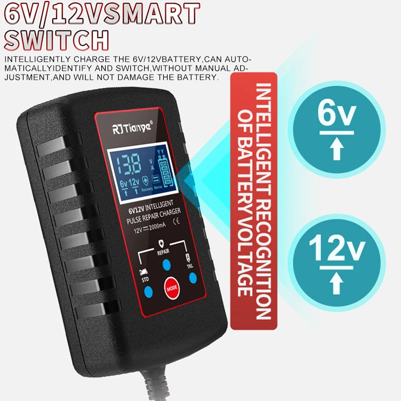 Smart Car Battery Charger: Automatic Float Charger for AGM, GEL, Lead-Acid Batteries