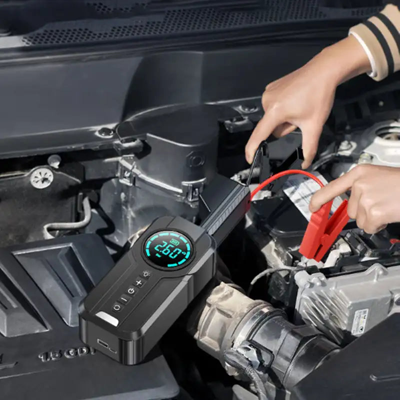 Démarrage d'urgence de voiture, alimentation électrique, pompe à air, machine tout-en-un 12V