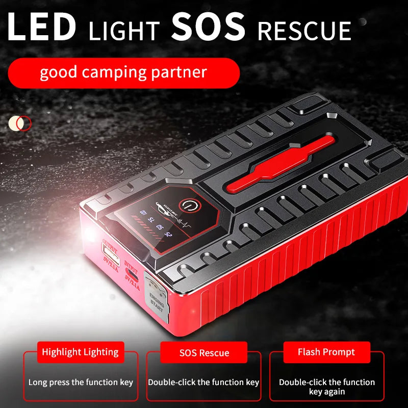 Booster de batterie de voiture, Banque d'alimentation 12V, 49800mAh