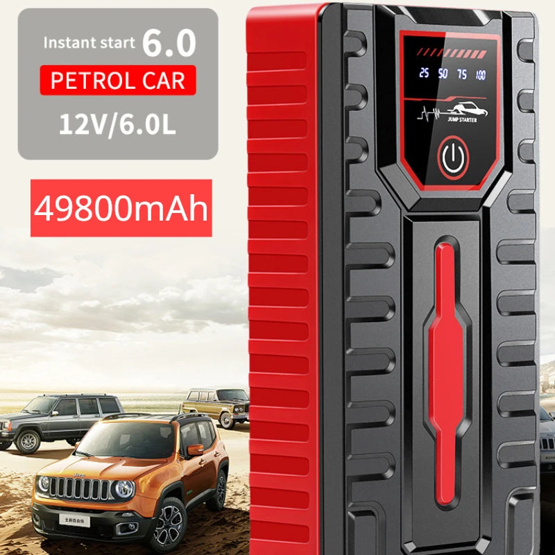 Booster de batterie de voiture, Banque d'alimentation 12V, 49800mAh