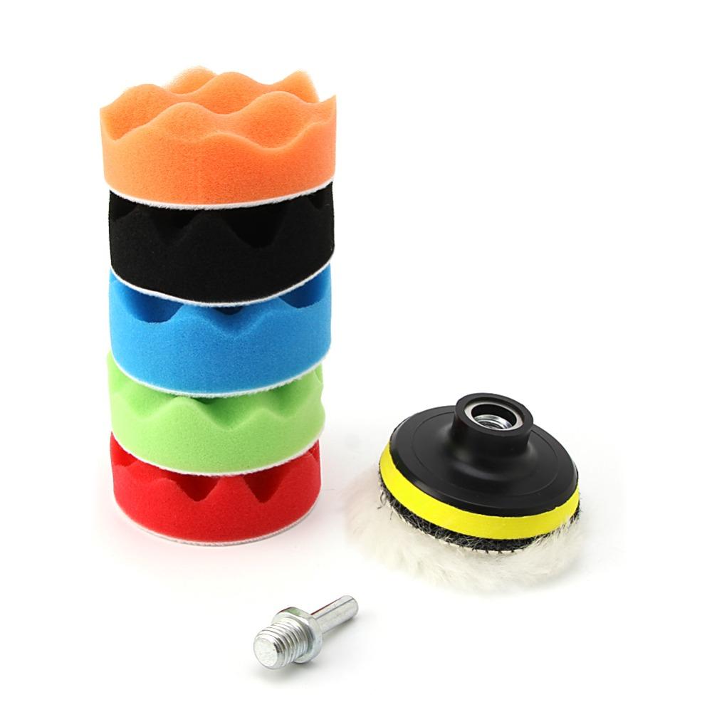 7pcs 3/4/5/6/7'' Car Polisher, Polishing Wax