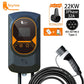 32A Feyree EV charger with 7.6/11/22KW Wallbox and Type 2 IEC62196 cable. Includes WiFi control, RFID cards, and wall mounting.