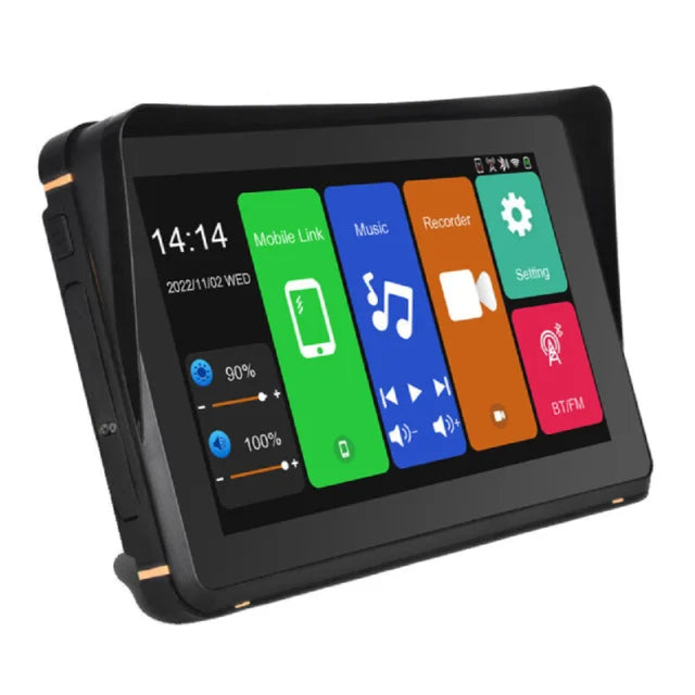 Navigation GPS Tactile Portable pour Moto, Navigateur Spécial, Prise en Charge CarPlay / Android Auto, Étanche IPX76, 7 Pouces