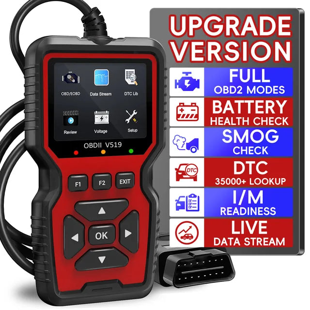 OBD2 Scanner Live Data OBDII Diagnostic Code Reading Tool for Professional Mechanic