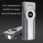 12V Booster Starting Device 2500A, Car Starting Pump, Air Compressor, 22000mAh Bank, 150PSI Digital Tire Inflator, 4 in 1