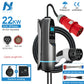 Tiens ons Portable EV Charger: Three-Phase Wall-Mounted EVSE with CEE Plug, Vope2, 16A/32A, 11KW/22KW