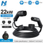 Tiens ons Vope2 au Cable: 5M 32A Vope2 EV Charging Cable, 11KW/22KW IEC62196-2 Female to Male Plug for EVES Charging Stations